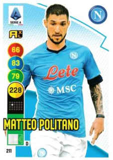 Matteo Politano SSC Napoli 2021/22 Panini Calciatori Adrenalyn XL #211