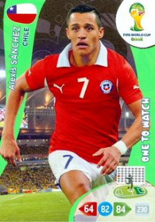 Alexis Sanchez Chile Panini 2014 World Cup One to Watch #74