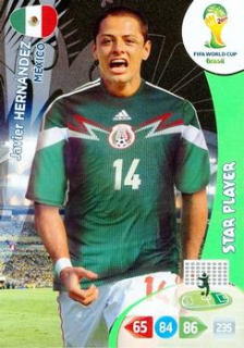Javier Hernandez Mexico Panini 2014 World Cup Star Player #249
