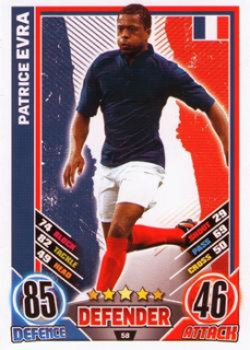 Patrice Evra France EURO 2012 Match Attax #58