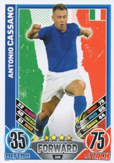 Antonio Cassano Italy EURO 2012 Match Attax #109