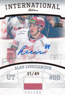 Alan Lyszczarczyk Frydek Mistek Chance liga 2022/23 2. serie GOAL Cards International Team Autograph /49 #10