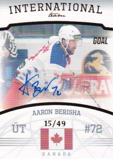 Aaron Berisha Poruba Chance liga 2022/23 2. serie GOAL Cards International Team Autograph /49 #15