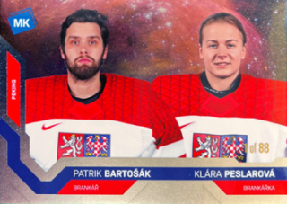 Patrik Bartosak a Klara Peslarova Reprezentace Moje Karticky Narodni Tym 2021/22 MK Universe level 1 /88 #76