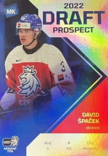 David Spacek Reprezentace Moje Karticky Narodni Tym 2021/22 MK Draft Prospects #7