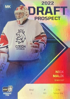 Nick Malik Reprezentace Moje Karticky Narodni Tym 2021/22 MK Draft Prospects #8