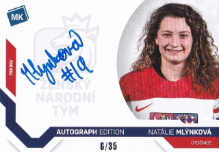 Natalie Mlynkova Reprezentace Moje Karticky Narodni Tym 2021/22 MK Women Olympic team Autograph /35 #AE-12