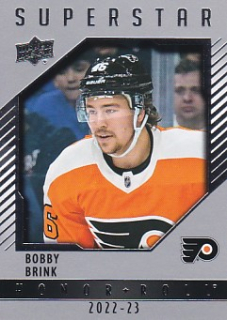 Bobby Brink Philadelphia Flyers UD 2022/23 Series 2 Superstar Honor Roll #HR76