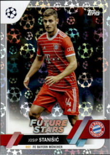 Josip Stanisic Bayern Munchen Topps UEFA Club Competitions 2022/23 Starball Foil #16