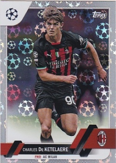 Charles De Ketelaere A.C. Milan Topps UEFA Club Competitions 2022/23 Starball Foil #90