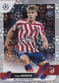 Pablo Barrios Atletico Madrid Topps UEFA Club Competitions 2022/23 Starball Foil #157
