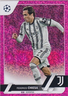 Federico Chiesa Juventus FC Topps UEFA Club Competitions 2022/23 Pink Sparkle #83