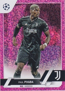 Paul Pogba Juventus FC Topps UEFA Club Competitions 2022/23 Pink Sparkle #108