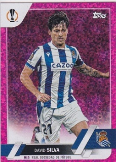 David Silva Real Sociedad Topps UEFA Club Competitions 2022/23 Pink Sparkle #154