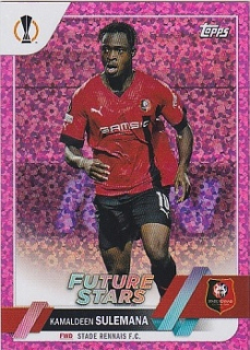 Kamaldeen Sulemana Stade Rennes Topps UEFA Club Competitions 2022/23 Pink Sparkle #173