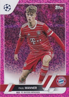 Paul Wanner Bayern Munchen Topps UEFA Club Competitions 2022/23 Pink Sparkle #174