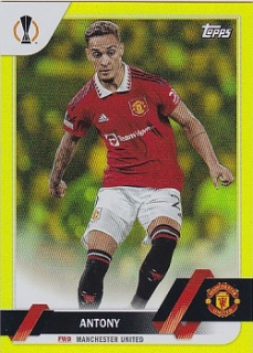 Antony Manchester United Topps UEFA Club Competitions 2022/23 Yellow Foil /299 #21