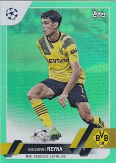 Giovanni Reyna Borussia Dortmund Topps UEFA Club Competitions 2022/23 Neon Green Foil /199 #69