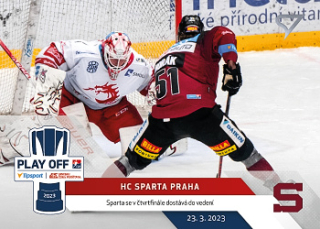 HC Sparta Praha Sparta Tipsport ELH 2022/23 SportZoo Extended Play Off Moments #PM-12