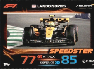 Lando Norris McLaren Topps F1 Turbo Attax 2023 #51