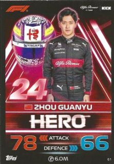 Zhou Guanyu Alfa Romeo Topps F1 Turbo Attax 2023 #61