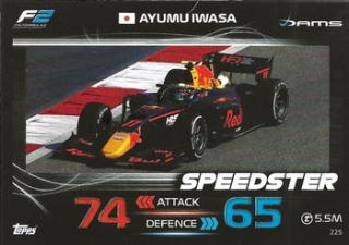 Ayumu Iwasa DAMS Topps F1 Turbo Attax 2023 F2 Speedster 2023 #225