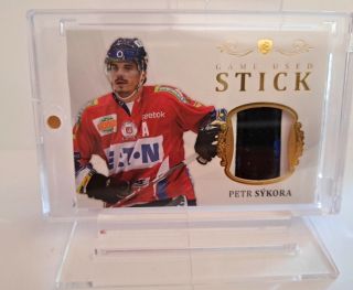 Petr Sykora Pardubice LC 2023 Rekordy ELH Game used stick Gold /20 #GUS3