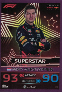 Max Verstappen Red Bull F1 Turbo Attax 2023 F1 SuperstarsF1 Purple parallel #272