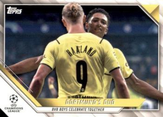 Jude Bellingham / Erling Haaland Borussia Dortmund Topps UEFA Champions League Collection 2021/22 #37