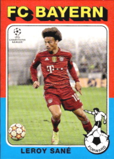 Leroy Sane Bayern Munchen Topps UEFA Champions League Collection 2021/22 1975-76 Topps Footballer #75-05