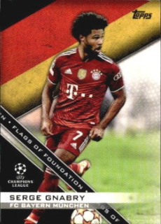 Serge Gnabry Bayern Munchen Topps UEFA Champions League Collection 2021/22 Flags of Foundation #FF-11