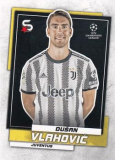 Dusan Vlahovic Juventus FC Topps UEFA Football Superstars 2022/23 #93
