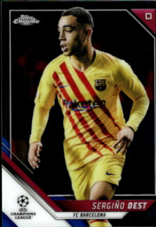 Sergino Dest FC Barcelona Topps UEFA Champions League Chrome 2021/22 #81