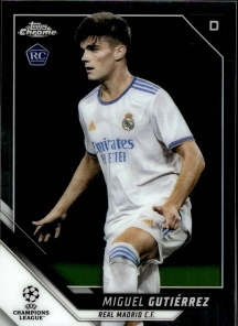 Miguel Gutierrez Real Madrid Topps UEFA Champions League Chrome 2021/22 #137