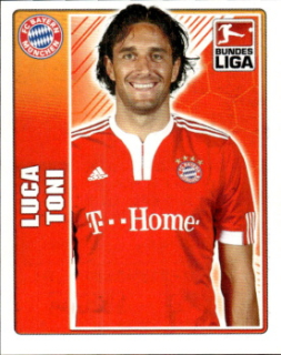 Luca Toni Bayern Munchen samolepka Topps Bundesliga 2009/10 #332