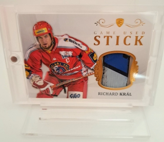 Richard Kral Trinec LC 2023 Rekordy ELH Game used stick Gold /20 #GUS6