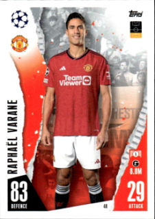 Raphael Varane Manchester United 2023/24 Topps Match Attax ChL #48