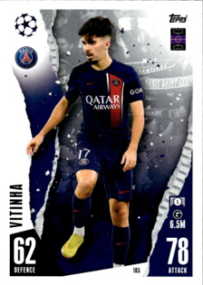 Vitinha Paris Saint-Germain 2023/24 Topps Match Attax ChL #185