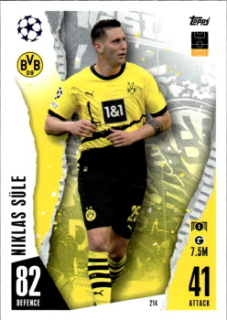 Niklas Sule Borussia Dortmund 2023/24 Topps Match Attax ChL #214