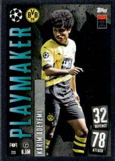 Karim Adeyemi Borussia Dortmund 2023/24 Topps Match Attax ChL Playmaker #223