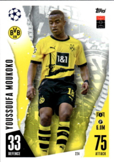 Youssoufa Moukoko Borussia Dortmund 2023/24 Topps Match Attax ChL #224