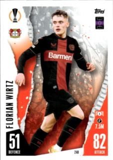 Florian Wirtz Bayer 04 Leverkusen 2023/24 Topps Match Attax ChL #240