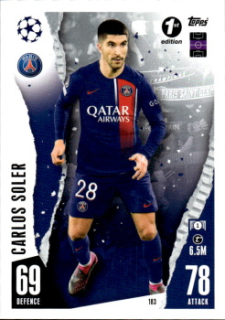 Carlos Soler Paris Saint-Germain 2023/24 Topps Match Attax ChL 1st edition #183