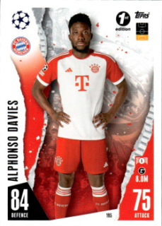 Alphonso Davies Bayern Munchen 2023/24 Topps Match Attax ChL 1st edition #195
