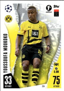 Youssoufa Moukoko Borussia Dortmund 2023/24 Topps Match Attax ChL 1st edition #224