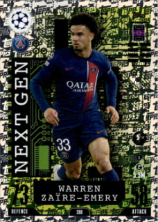 Warren Zaire-Emery Paris Saint-Germain 2023/24 Topps Match Attax ChL 1st edition Next Gen #398