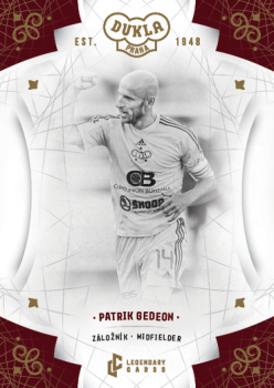 Patrik Gedeon Dukla Praha Bravo Dukla Legendary Cards Base Gold #BA-GEP