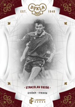 Stanislav Griga Dukla Praha Bravo Dukla Legendary Cards Base Gold #BA-GRS
