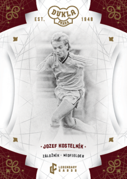 Jozef Kostelnik Dukla Praha Bravo Dukla Legendary Cards Base Gold #BA-KOJ