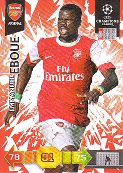 Emmanuel Eboue Arsenal 2010/11 Panini Adrenalyn XL CL #2